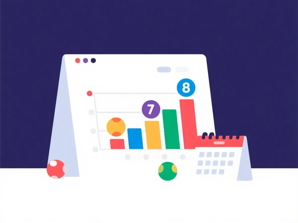 数据与开奖可视化插画